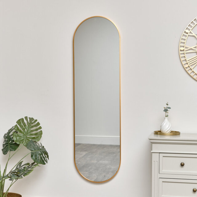Metal Oval Mirror