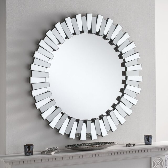 Rio Wood Flat Wall Mirror