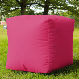rucomfy Beanbags Indoor Outdoor Cube Bean Bag Pouffe. Home or Garden Extra Seating. Square Water Resistant Footstool 38 x 38cm