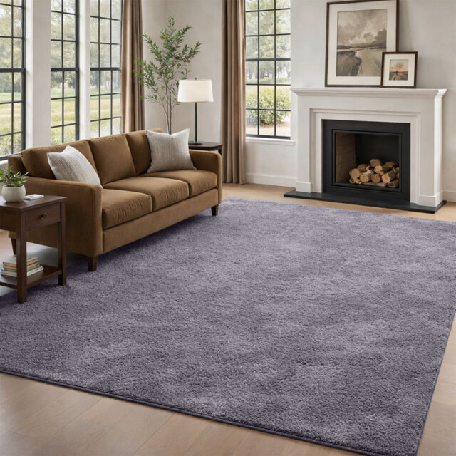 Luxury Fluffy High-Pile Rug for Living Room & Bedroom