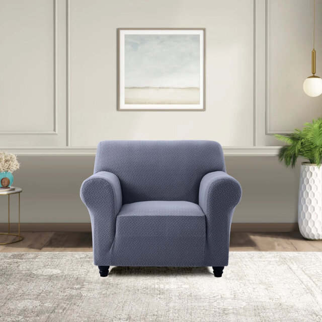 Spandex Stretch Sofa Cover - Jacquard Pattern Sofa Slipcover & Furniture Protector
