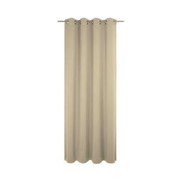 Uni Collection Light 100% Cotton Opaque Grommet / Eyelet Single Curtain Panel