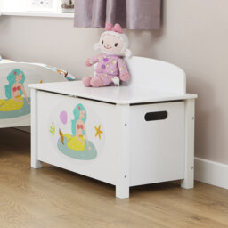 Kids Wooden Mermaid Toy Box