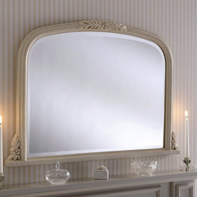 Arched Beaded Kalmar Overmantle Mirror