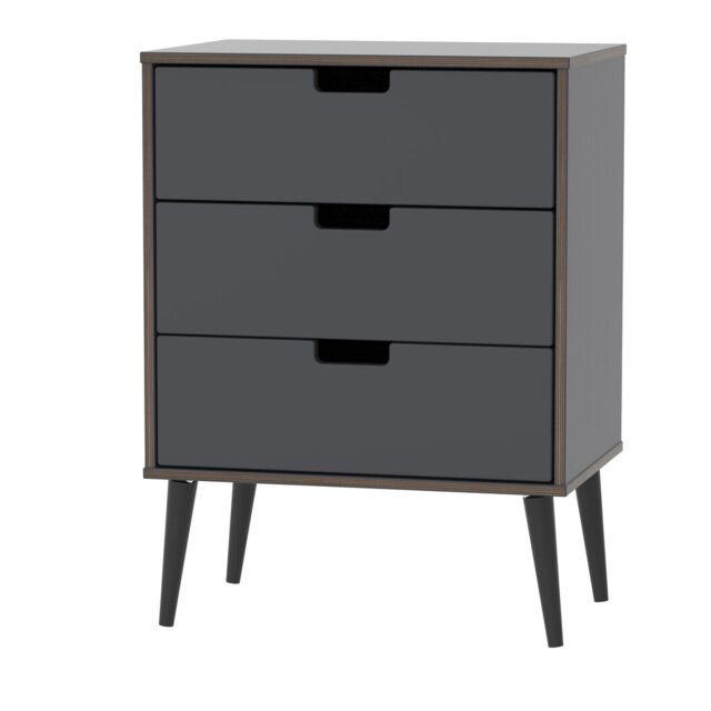 Fully Assembled Fairbury 3 Drawer 57.5Cm W Chest of Drawers