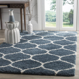 Atencio Power Loom Slate Blue/Ivory Rug