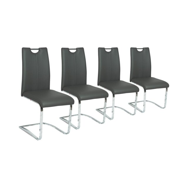 Commer Upholstered Side Chair in Grey