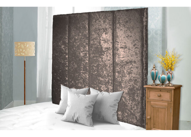 "Stafford Chenille 3ft Single 36"" Headboard - Brown"