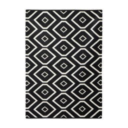 Kiana Handwoven Cotton Black/White Rug