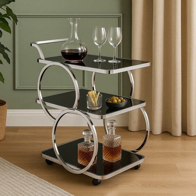 Geismar Metal Bar Cart