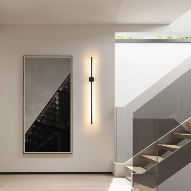 Ashtynn 1-Light LED Wall Light Black Flush Mounted Sconce