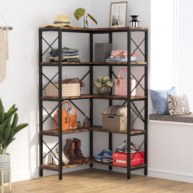 167cm H x 80cm W Metal Corner Bookcase