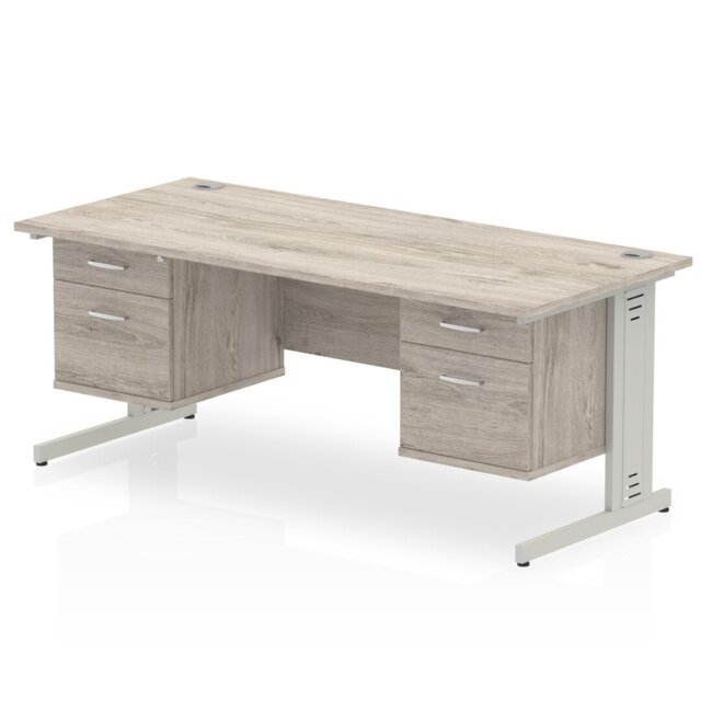 Zetta Metal Base Executive Desk