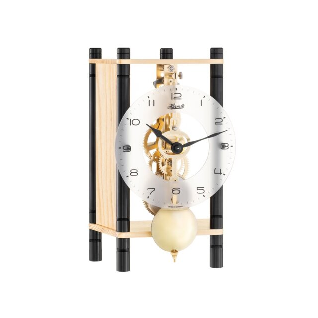 Analogue Beech Wood Mechanical Tabletop Clock