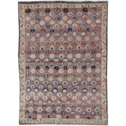Geometric Hand Knotted 131cm X 184cm Area Rug