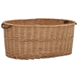 Anara Firewood Basket with Carrying Handles 88x57x34 cm Natural Willow