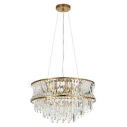 Johnson 9 - Light Unique/Statement Chandelier with Crystal Accents