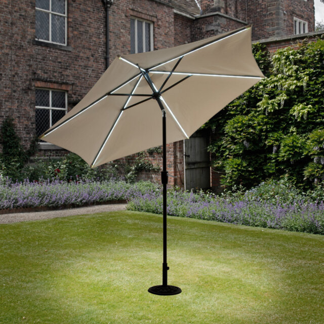 2.7m Parasol with LED Strip Lights