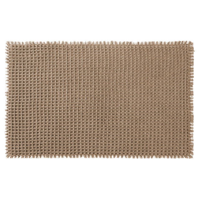 Area Rugs Washable Carpets Waffle Bath Mat,Absorbent Non Slip Bath Mats Khaki 43x60cm