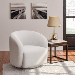 Jhirayr Upholstered Swivel Armchair