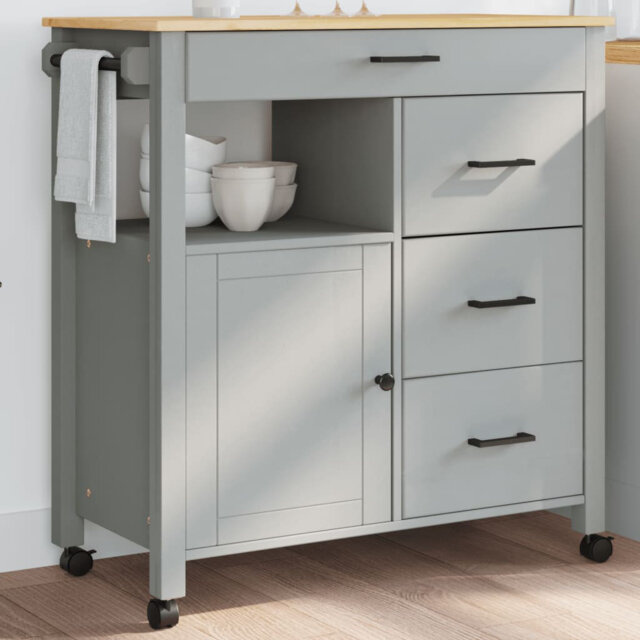 Solid Wood Bar Cart