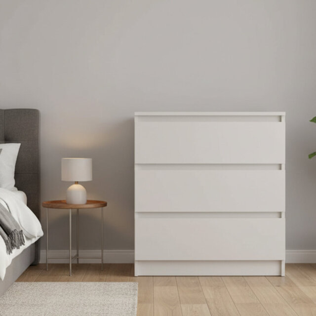 Chest of Drawers for Bedroom, 3 Drawer Dresser with Contemporary Design, Tall Storage Cabinet for Clothes, Bedroom Furniture, Easy Assembly