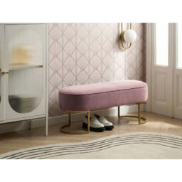 Velvet Upholstered Bench