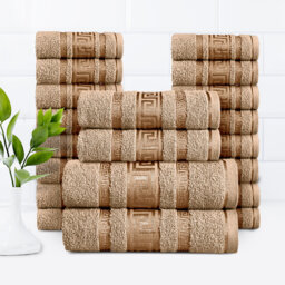 20-Piece Luxury Cotton Towel Set - Soft, Cosy Family Bale Set with 2 Bath, 2 Hand, 16 Face Towels for Ultimate Comfort