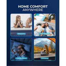 Single Size Air Bed with Built-in Electric Pump For Guest, Camping & Home Use - 191x99x46cm