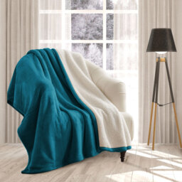 Reversible Sherpa Fleece Blanket - Ultra-Soft, Warm & Cozy All-Season Comfort