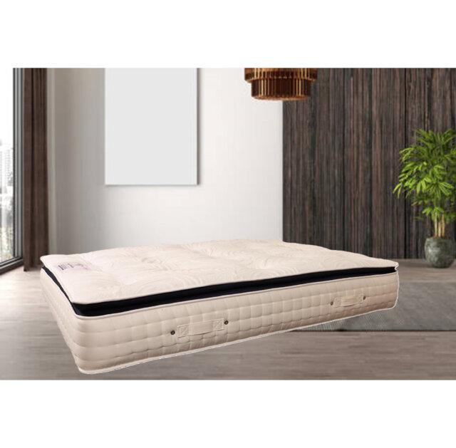 3000 Royal Pillowtop 33cm Deep Pocket Sprung Cool Blue Memory Foam Mattress