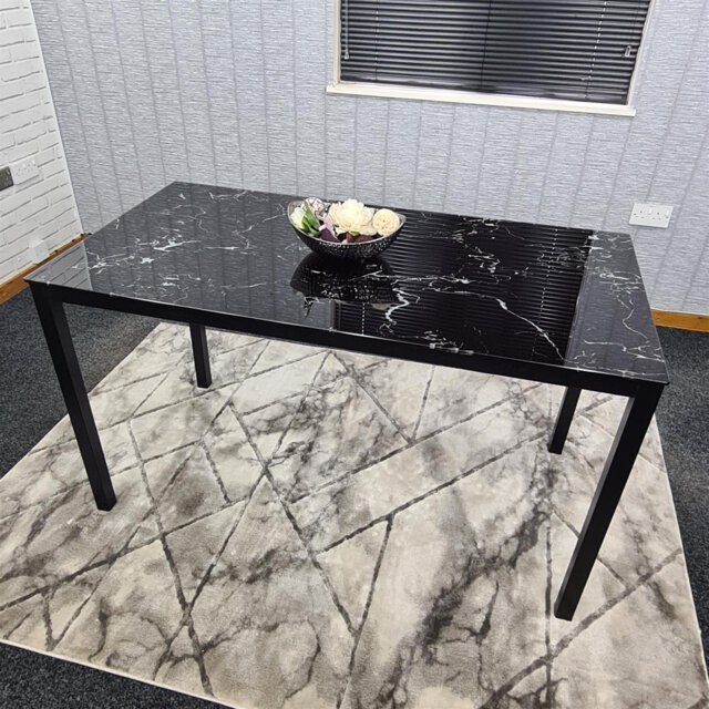 Glass Top Dining Table