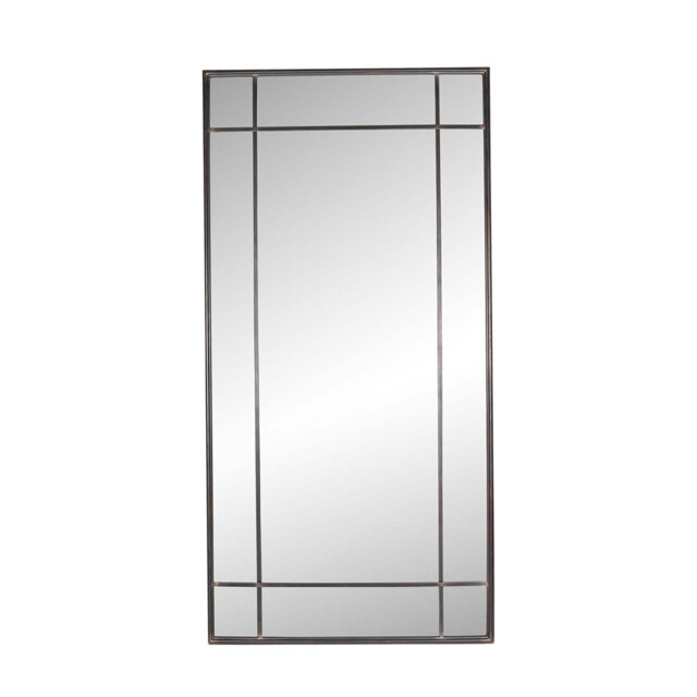 Brynnli Metal Framed Leaning Full Length Mirror in Antique Bronze