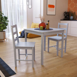 Maymie 2 - Person Pine Solid Wood Dining Set