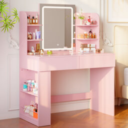 110cm Dressing Table 3 Color LED Light Makeup Desk