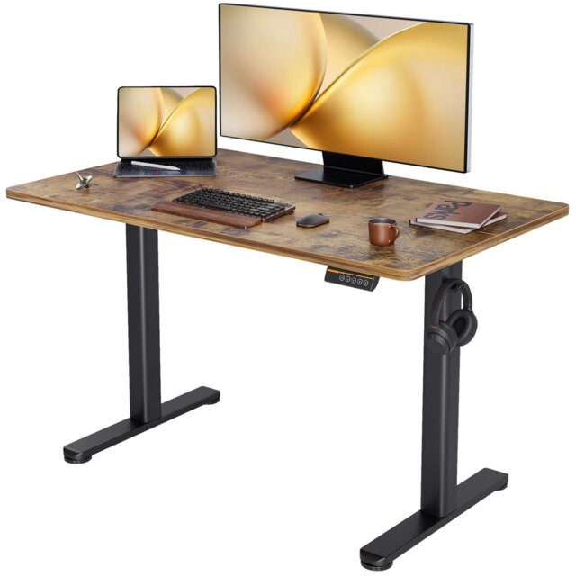 Adjustable Metal Base Computer Desk