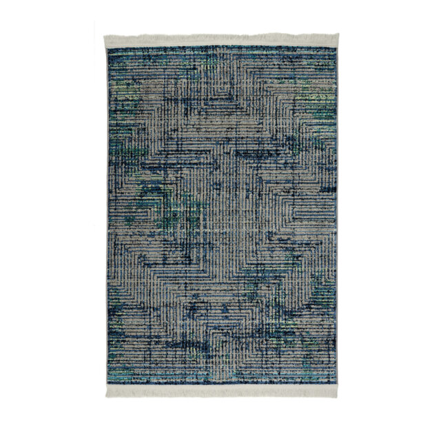 Machine Woven Grey/Black/Cream Rug