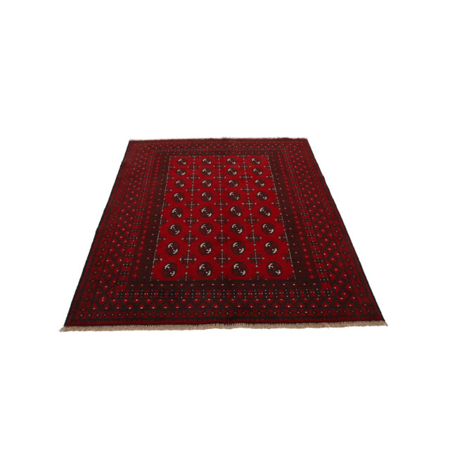 Hand Knotted Wool Red Rug