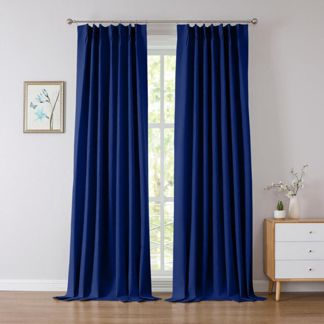 100% Polyester Room Darkening Pencil Pleated Blackout Curtain & Drapes