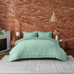 Polyester Striped Duvet Cover Set