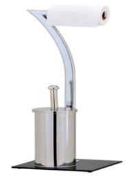 Free-Standing Toilet Roll & Brush Holder