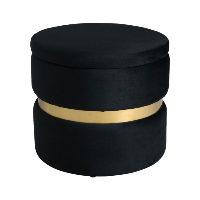 40cm Wide Cylinder No Pattern Standard Ottoman with Storage