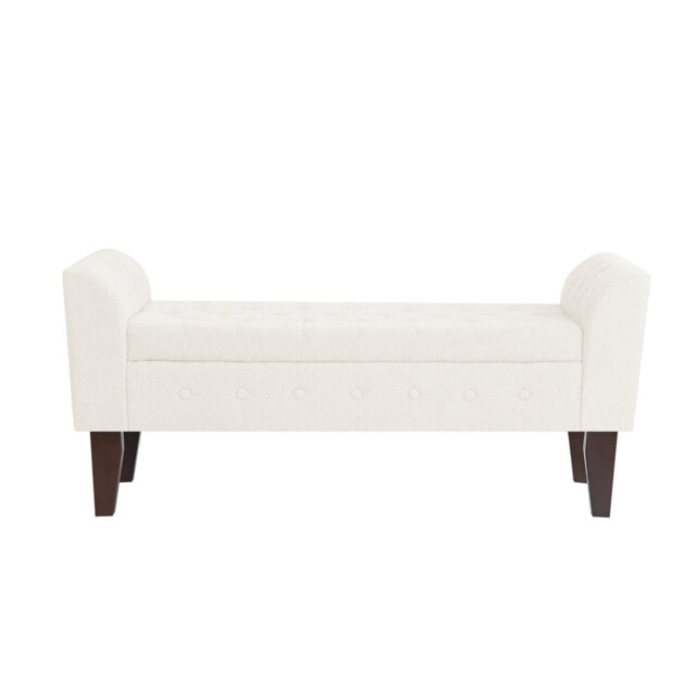 Pittsboro Oxford Upholstered Storage Bench