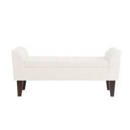 Pittsboro Oxford Upholstered Storage Bench