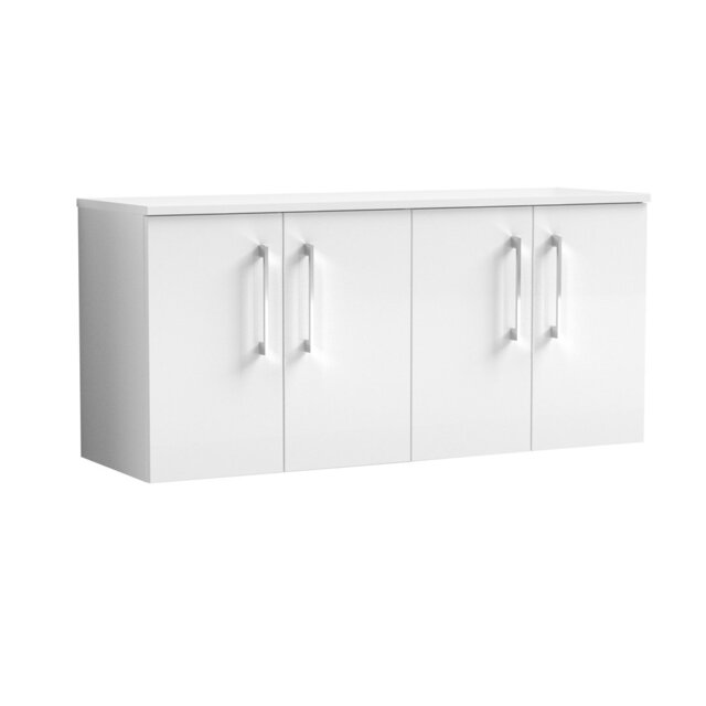 Arno 1205cm Wall Hung Double Vanity Unit with Worktop