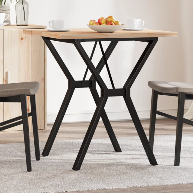 vidaXL Dining Table Y-Frame Solid Wood Pine and Steel