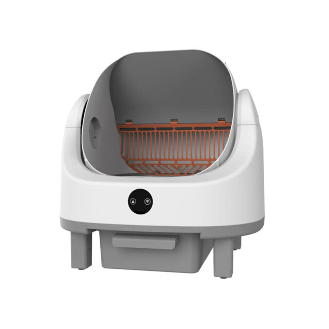 Self Cleaning Cat Litter Tray, Open-Top Automatic Cat Litter Box, App Control with Safety Sensors, 9L Large Waste Bin/Odor-Free Anti-Pinch Smart Robot