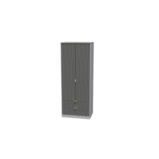 Baturhan 2 Door 2 Drawer Wardrobe in Duck & White