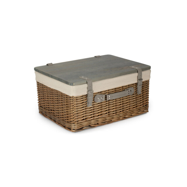 Wicker Gift or Storage Hamper with Lining