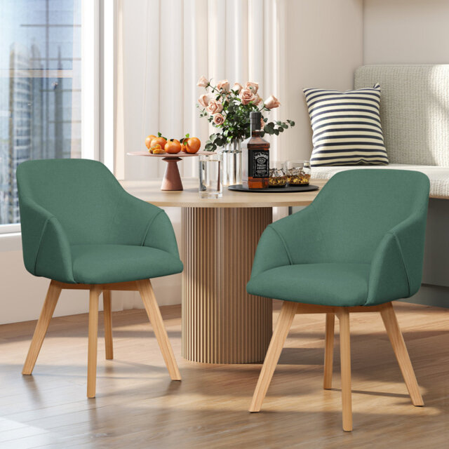 Swivel Linen Modern Upholstered Back Dining & Side Chair